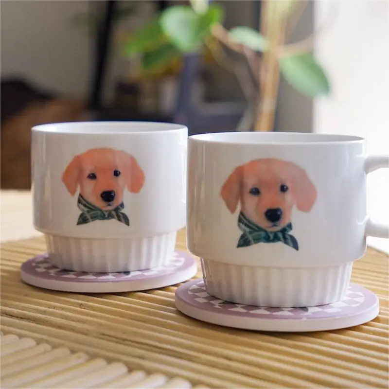 Custom Ceramic Coffee mug with a Coaster